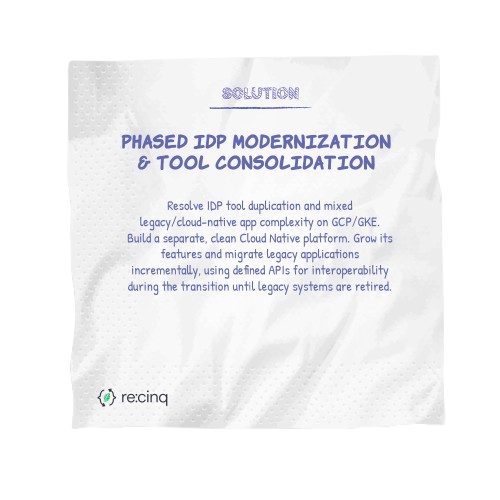 Phased IDP Modernization & Tool Consolidation (Back)