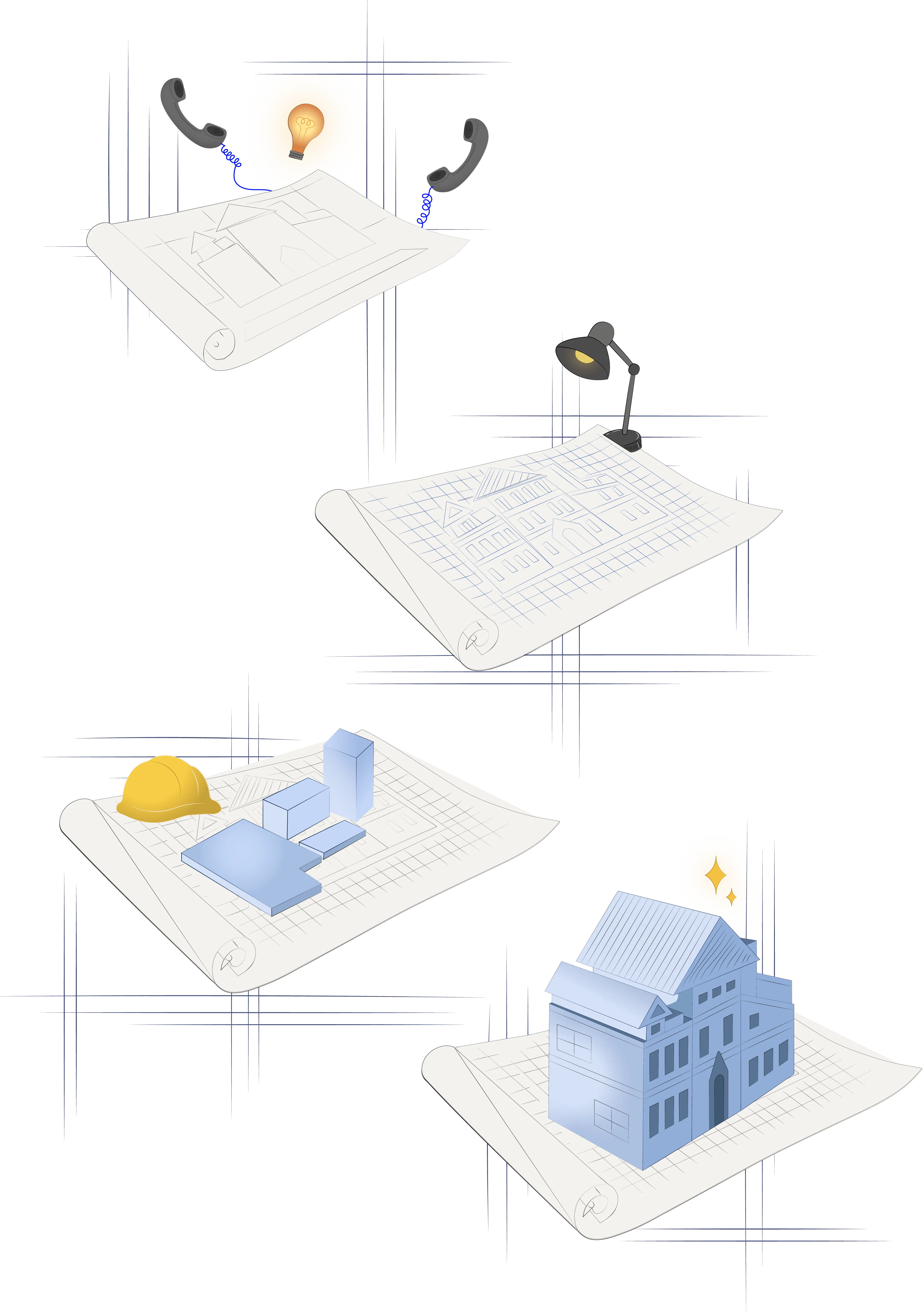 Vision illustration showing future technology and innovation