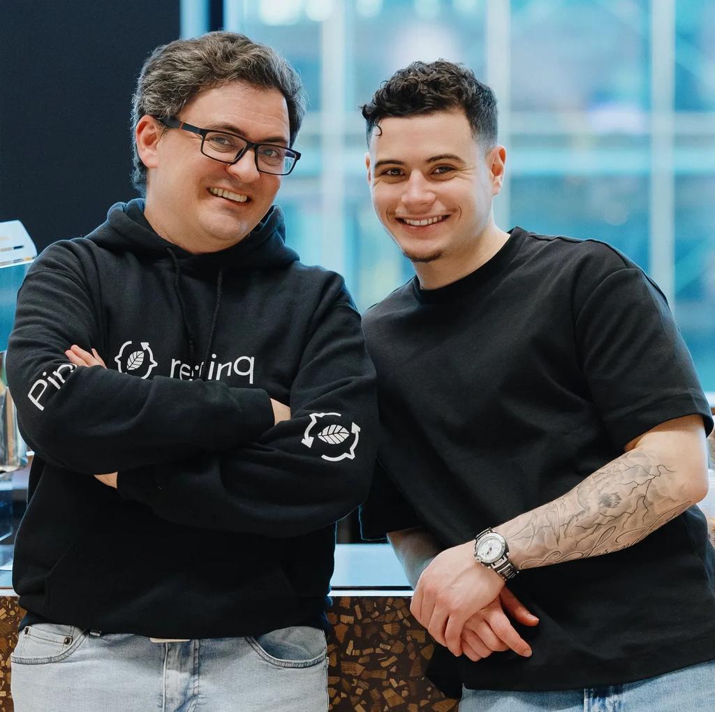 The two organisers of AI Native Netherlands, Pini Reznik and Yonatan Reznik, at the Miro meetup in April 2026.