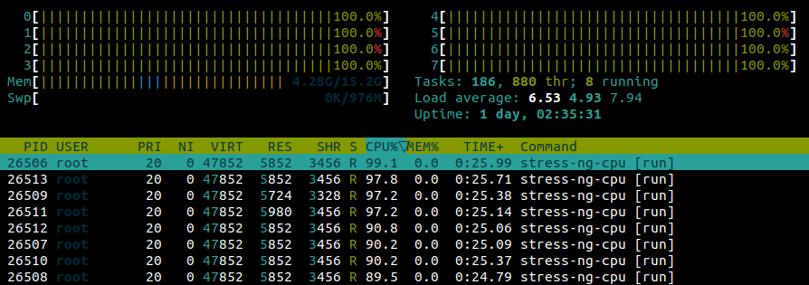 top 100% Utilization